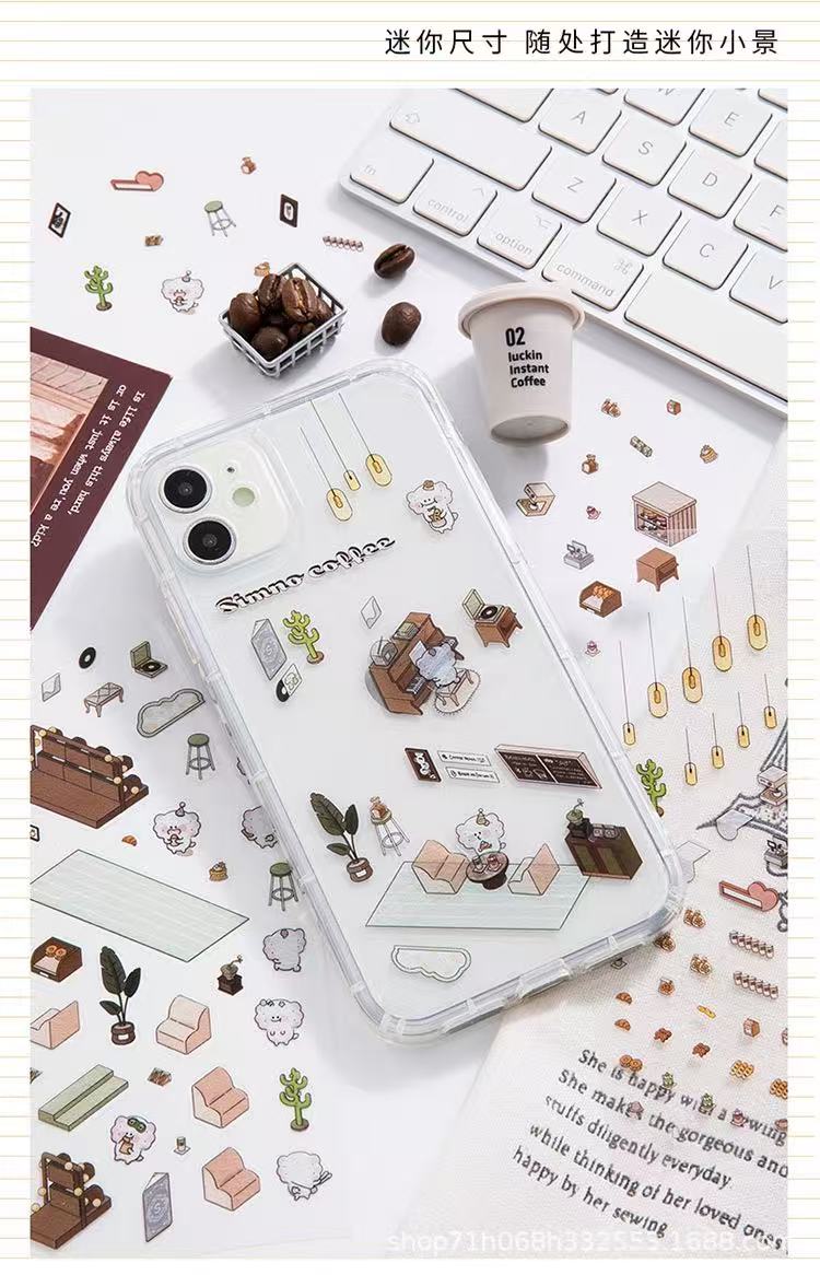 (18)Cute Pet Shop DIY 3D Scene Stickers 4 Cute Miniature Scenes