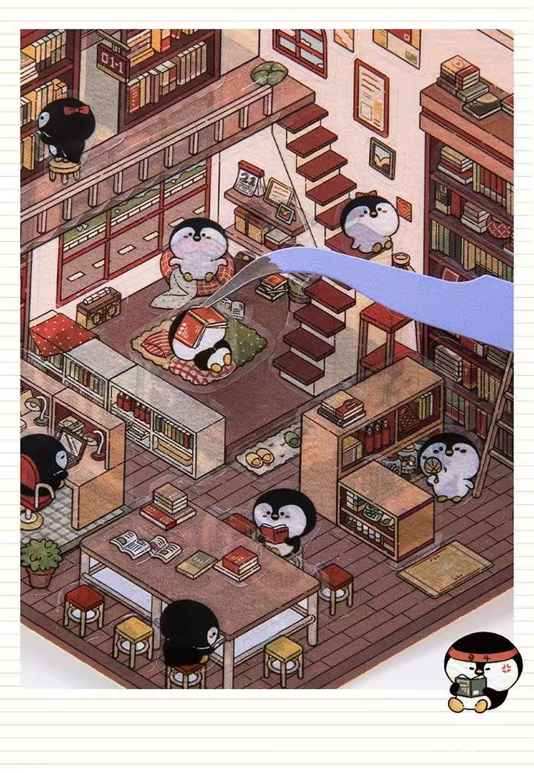 (18)Cute Pet Shop DIY 3D Scene Stickers 4 Cute Miniature Scenes
