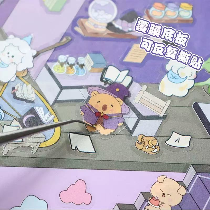 (19)Magic Kingdom DIY 3D scene Stickers 2 Cute Miniature Scenes(big size)