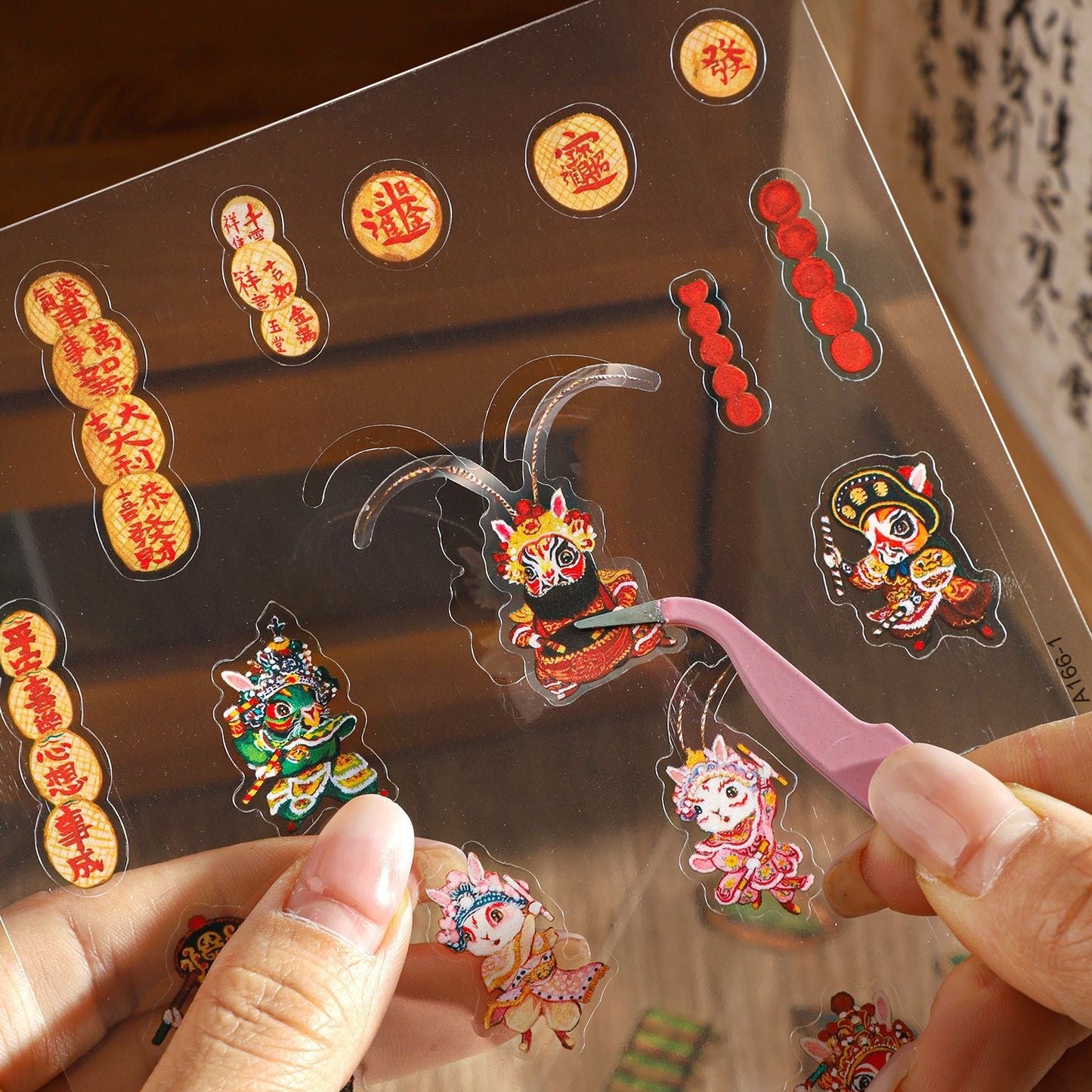 (28)Beautiful Traditional Culture DIY 3D Scenes Stickers 5 Cut Miniature Scenes
