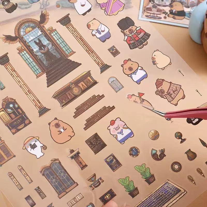 (29)Dolphin Hotel DIY 3D Scene sticker 4Cute Miniature Scenes