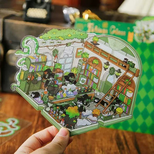 (21)Enchanted Realms DIY 3D Scene Stickers 4 Cute Miniature Scenes