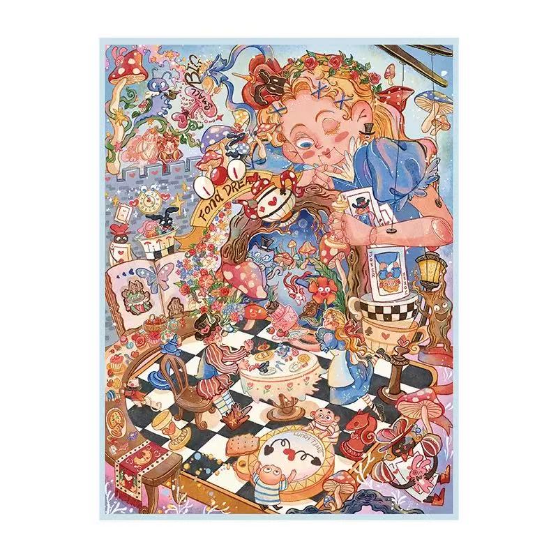 (111)Alice In Wonderland DIY 3D Scene Stickers 2 Cute Miniature Scenes