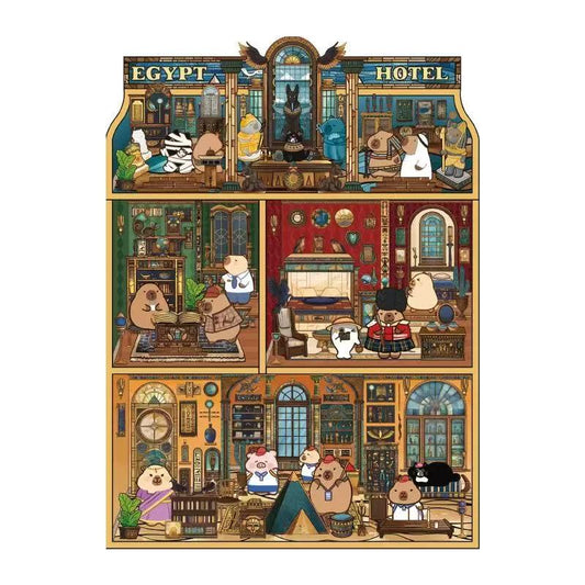 (29)Dolphin Hotel DIY 3D Scene sticker 4Cute Miniature Scenes