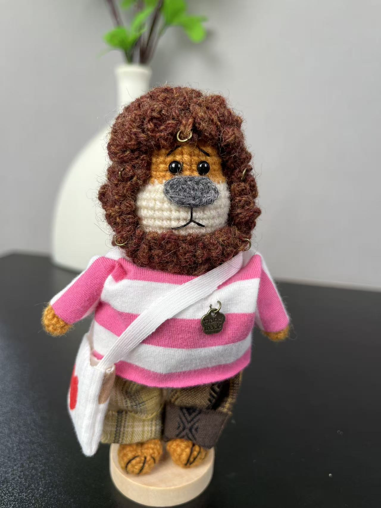 Hand made wool yarn doll