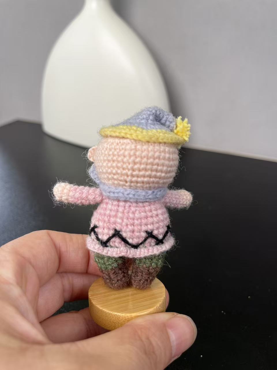 Hand made micro crochet doll