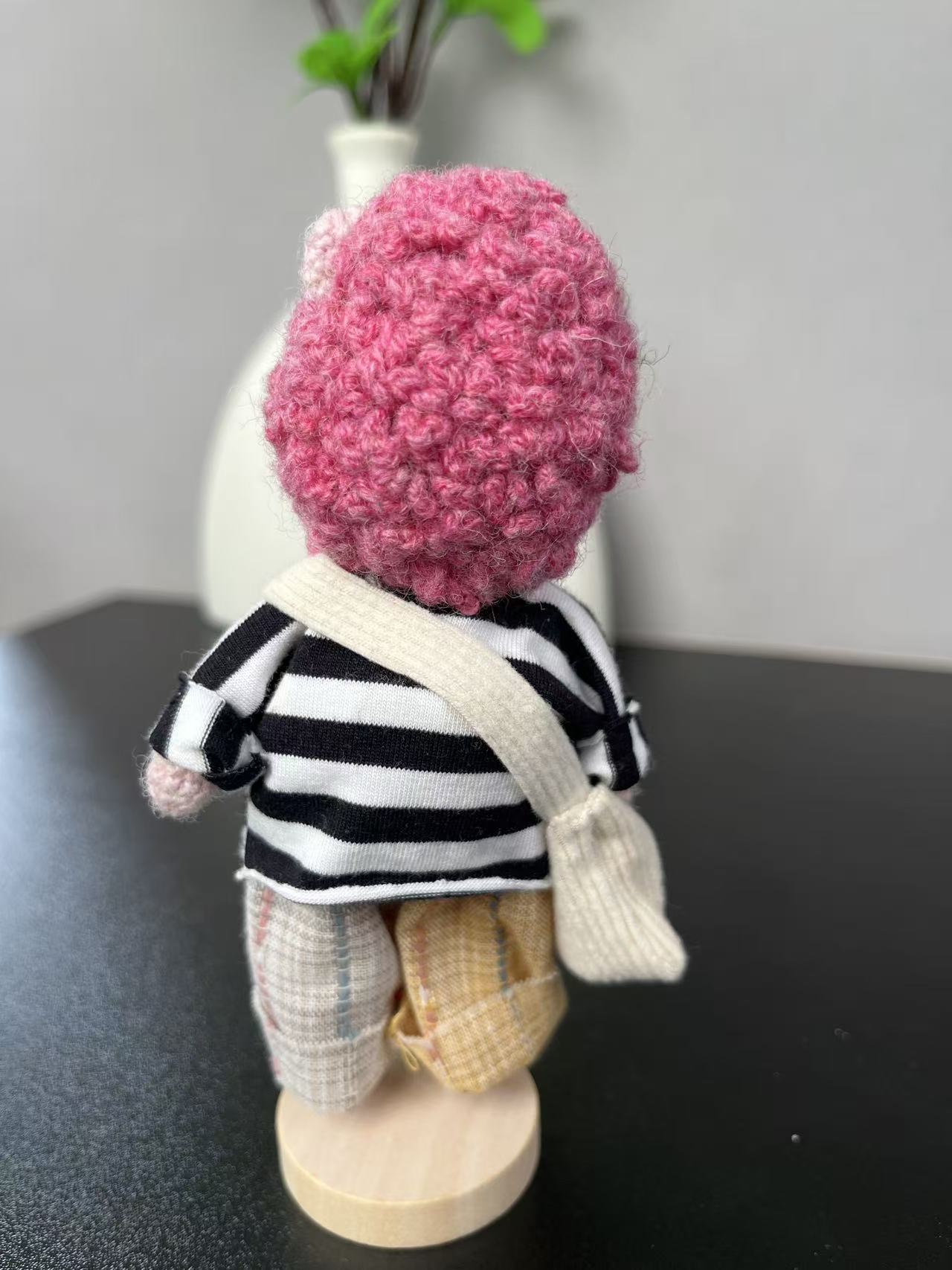 Hand made wool yarn doll