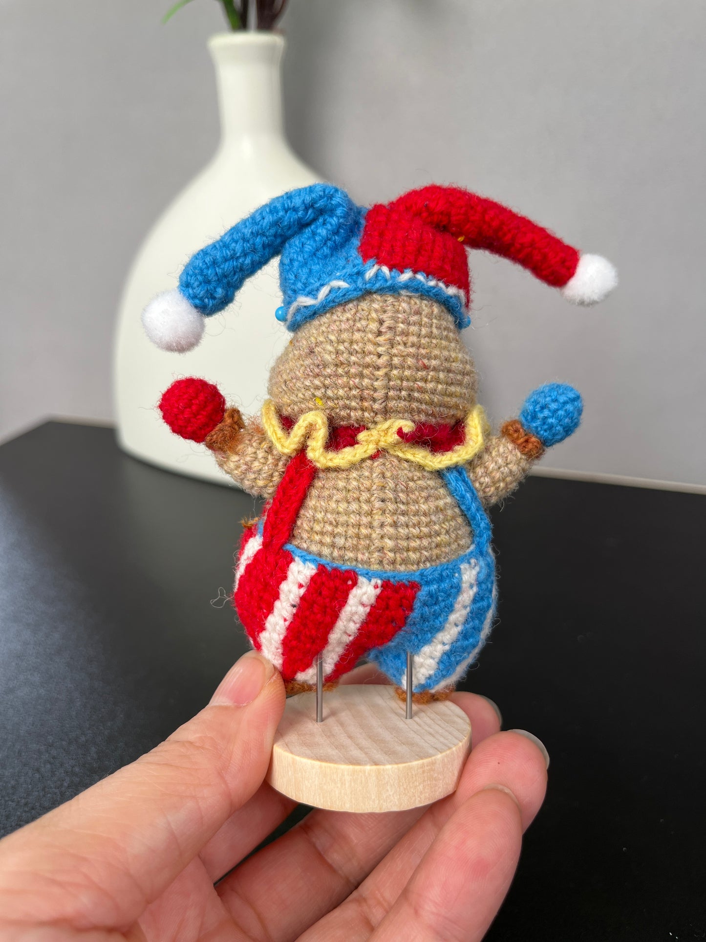 Hand made wool yarn doll