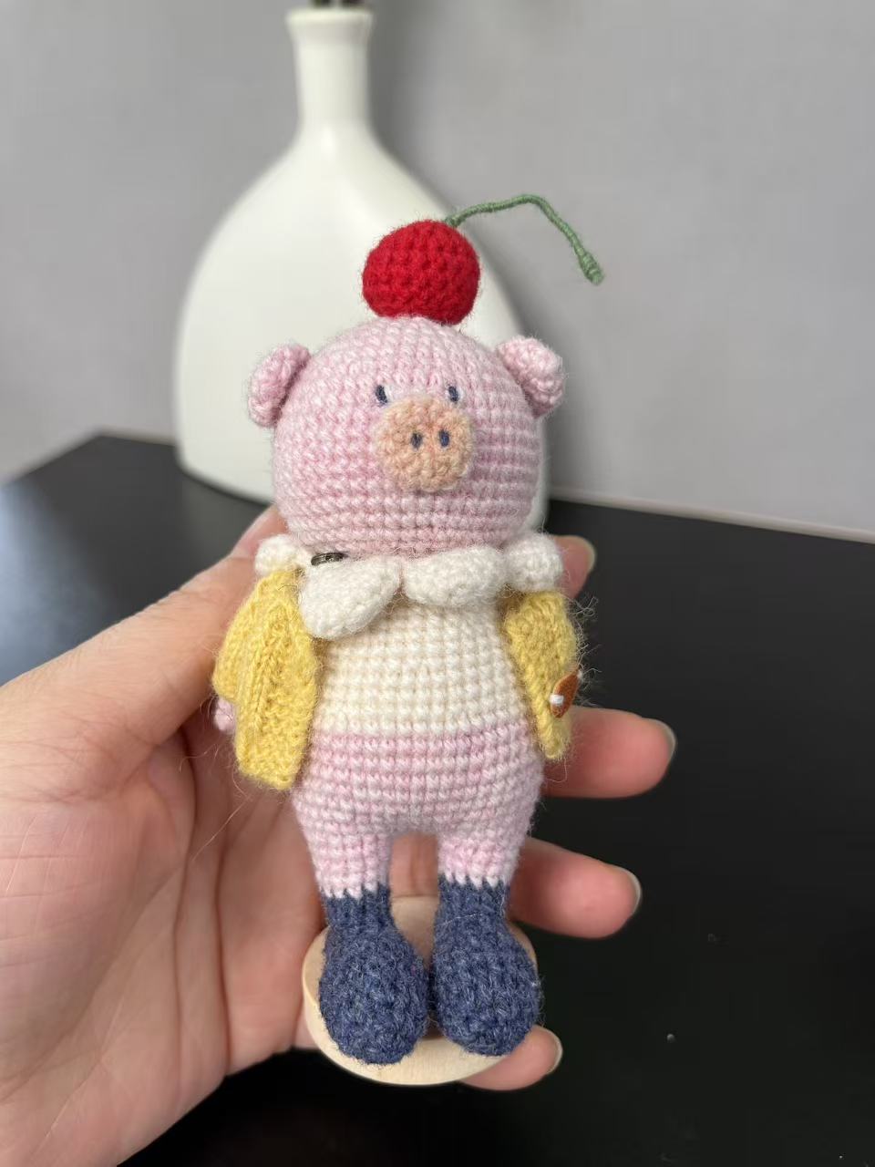 Hand made wool yarn doll