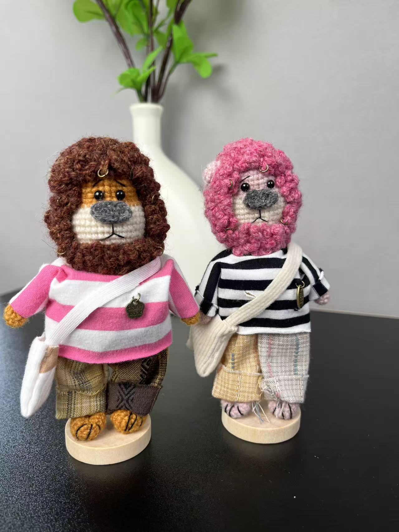 Hand made wool yarn doll