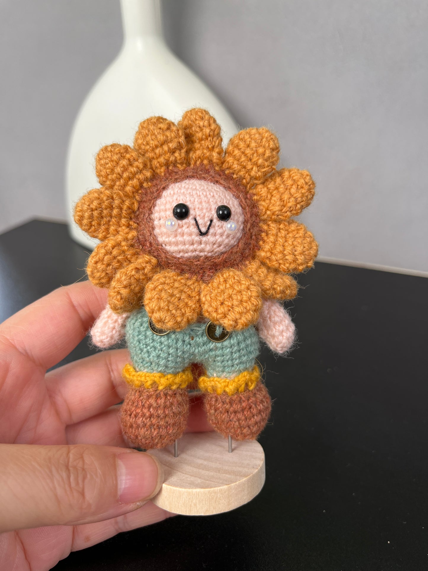 Hand made wool yarn doll