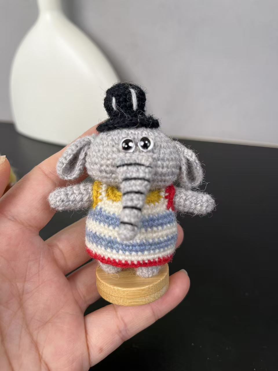 Hand made micro crochet doll