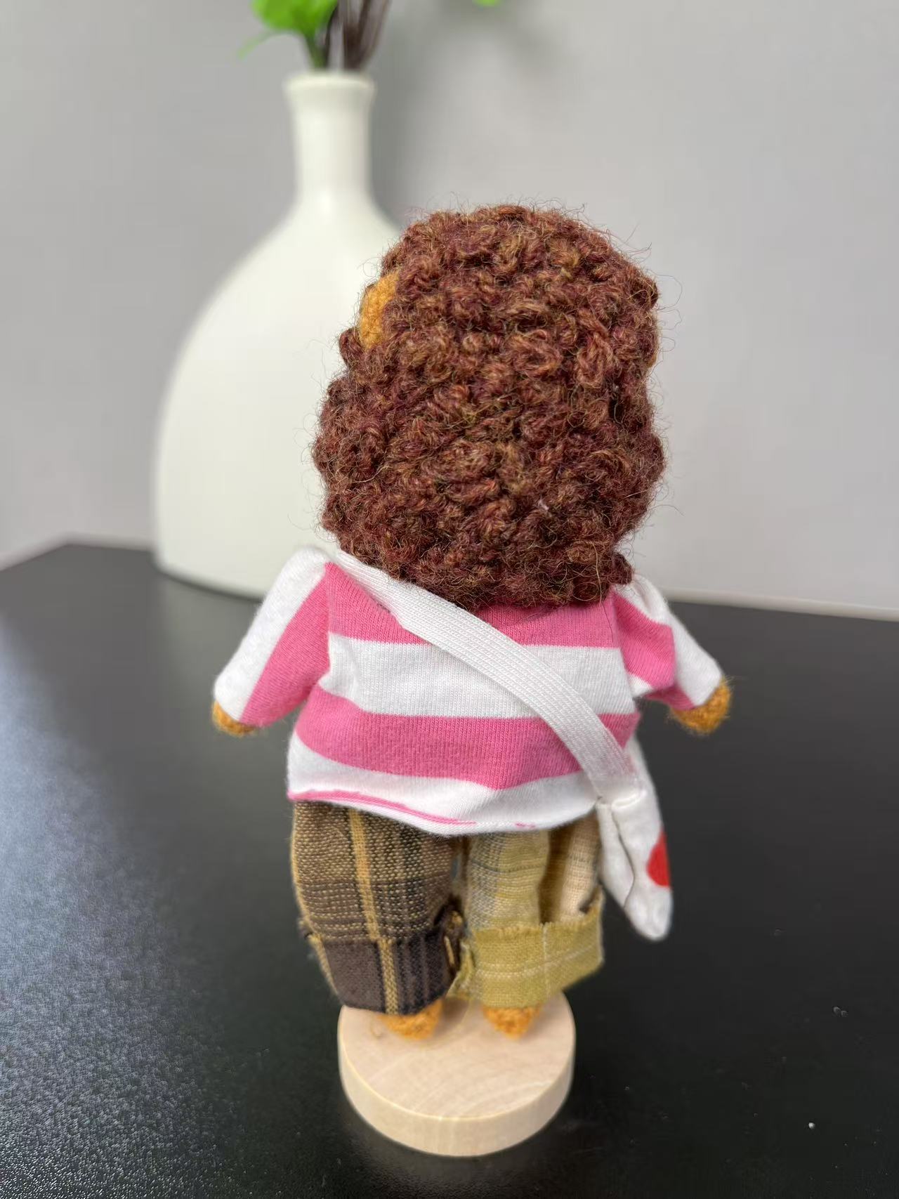 Hand made wool yarn doll